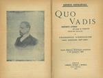 Quo vadis. Racconto storico dei tempi di Nerone. versione italiana di Federigo Verdinois