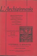 Stendahl e Bolognà con alcuni itinerari dell'Emilia-Romagna. L'Archiginnasio. Bullettino della Biblioteca Comunale di Bologna