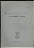 Relazioni tra la letteratura italiana e la letteratura francese