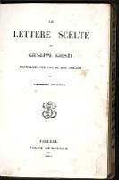 Le Lettere scelte di Giuseppe Giusti postillate per uso de' non toscani