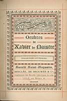 Oeubres de Xavier de Maistre