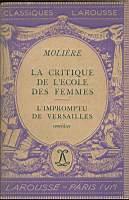 La critique de l'ecole des femme L'impromptu de Versailles