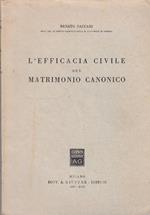 L' Efficacia Civile Del Matrimonio Canonico