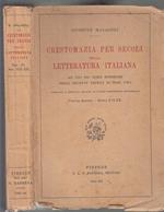 Crestomazia Secoli Letteratura Italiana