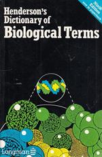 Henderson'S Dictionary Biological Terms