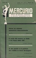 Mercurio Anno Ix N.4 Sintesi Del Pensiero Economico E Sociale Contemporaneo