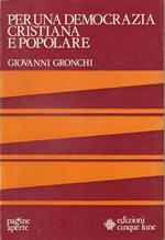 Per Una Democrazia Cristiana E Popolare 1919-1926