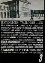 Teatro Regio Teatro Due Stagione Di Prosa 1986/1987