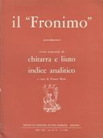 Rivista Il Fronimo Indice Analitico 42/61 Chitarra Liuto