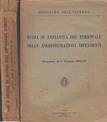 Ruoli Di Anzianità Personale Amministrazioni Dipendenti