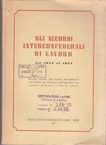 Gli Accordi Interconfederali Di Lavoro Dal 1944 Al 1954