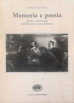 Memoria e poesia Storia e letteratura degli ebrei russi nell'età moderna