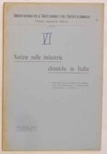 Notizie sulle industrie chimiche in Italia. I. Sostanze grasse vegetali e animali per usi industriali. - Acidi grassi industriali - Glicerina