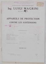 Appareils de protection contre le surtensiones. Laboratoire Electrotechnique Ing. Luigi Magrini. Bergame. Edition 1914