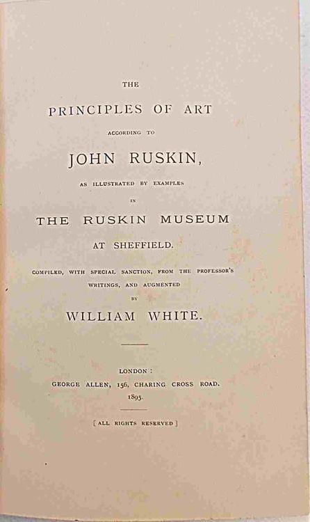 The Principles of Art - John Ruskin - copertina