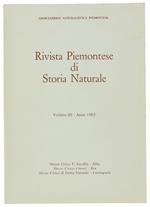 Rivista Piemontese Di Storia Naturale. Volume III - Anno 1982