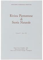 Rivista Piemontese Di Storia Naturale. Volume IV - Anno 1983