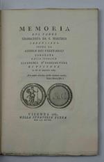 Memoria sopra la nebbia dei vegetabili coronata dalla Pubblica Accademia d'Agricoltura di Vicenza il dì 16 maggio 1785.