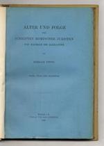 Alter und Folge der Schriften römischer Juristen von Hadrian bis Alexander. Zweite, völlig neue bearbeitung