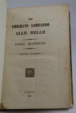 Un emigrato lombardo alle belle. Poesie Bernesche