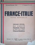 France-Italie. revue Mensuelle. Novembre-decembre 1934, 3 Annee n.14-15