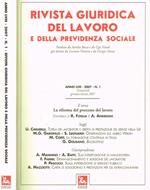 Rivista giuridica del lavoro e della previdenza sociale. Anno LVIII-2007, n.1