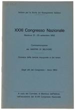 Xxxi Congresso Nazionale. Mantova 21-25 Settembre 1952. Commemorazione Dei Martiri Di Belfiore