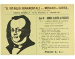 Camillo Benso Di Cavour. Il Ritaglio Ornamentale E Il Mosaico Di Carta. Serie 16°