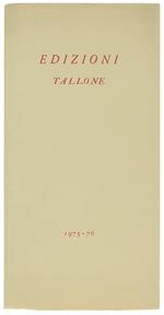 Catalogo Edizioni Tallone - 1975 - Tallone, - 1975