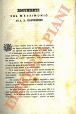 Documenti sul matrimonio di G.B. Manfredini