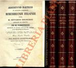 Archivio Patrio di antiche e moderne rimembranze ossia il cittadino bolognese divertito ed istrutto ed il forestiere informato di quanto avvi di più curioso e di pregievole in Bologna .... Manuale pittorico felsineo .. Manuale di notizie degli sculto