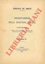 Osservazioni sulla questione sociale. Conferenza