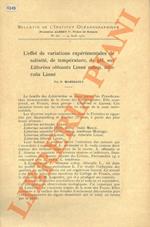 L' effet de variations expérimentales de salinité, de température, de pH, sur Littorina obtusata Linné subsp. littoralis Linné