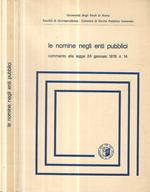 Le nomine degli Enti Pubblici. Commento alla legge 24 gennaio 1978 n. 14