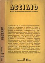 Acciaio numero 5 - 6 1982. Rivista del Partito della Rivoluzione Socialista