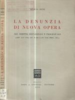 La denunzia di nuova opera nel diritto sostanziale e processuale (art. 1171 cod. Civ. E 688 A 691 Cod. Proc. Civ.)