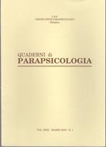 Quaderni di parapsicologia. Volume XXXI - Marzo 2000. N. 1