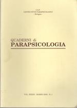 Quaderni di parapsicologia. Volume XXXIII - Marzo 2002. N. 1