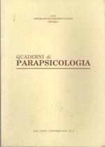 Quaderni di parapsicologia: Volume XXXII - Ottobre 2001 N. 2
