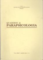 Quaderni di parapsicologia: Volume XXXIV - Marzo 2003 N. 1