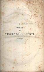 Opere di Vincenzo Gioberti Volume VII
