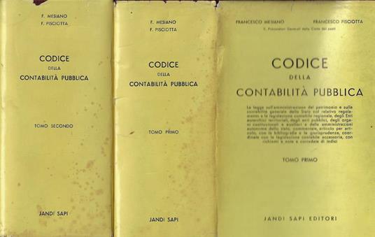 Codice della contabilità pubblica - Francesco Mesiano-Francesco Pisciotta - copertina