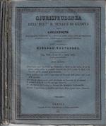 Giurisprudenza dell'Ecc.mo R. Senato di Genova ossia collezione delle sentenze pronunciate dal R. Senato di Genova sopra i punti più importanti di diritto civile, commerciale, di procedura e criminale Vol. XIII Fasc. I, II, III, VII – Anno 1837