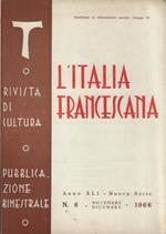 L' Italia Francescana n. 6 1966