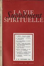 La vie spirituelle Supplement n. 87 1968