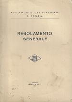 Regolamento Generale. Accademia dei Filedoni