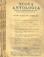 Nuova antologia. Rivista di lettere, scienze ed arti. Anno 56, 1921 fasc.1176, 1179, 1185