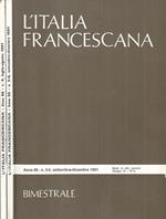 L' Italia Francescana anno 1991 volume 4 e 5-6