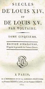 Siecles de Louis XIV, et de Louis XV tome cinquieme
