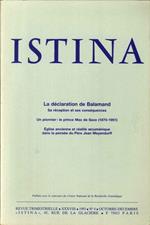 Istina - Revue Trimestrielle. XXXVIII 1993 N.4 Octobre-Décembre. La déclaration de Balamand